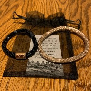 Set of Beaded Bracelet and Ankle Bracelet